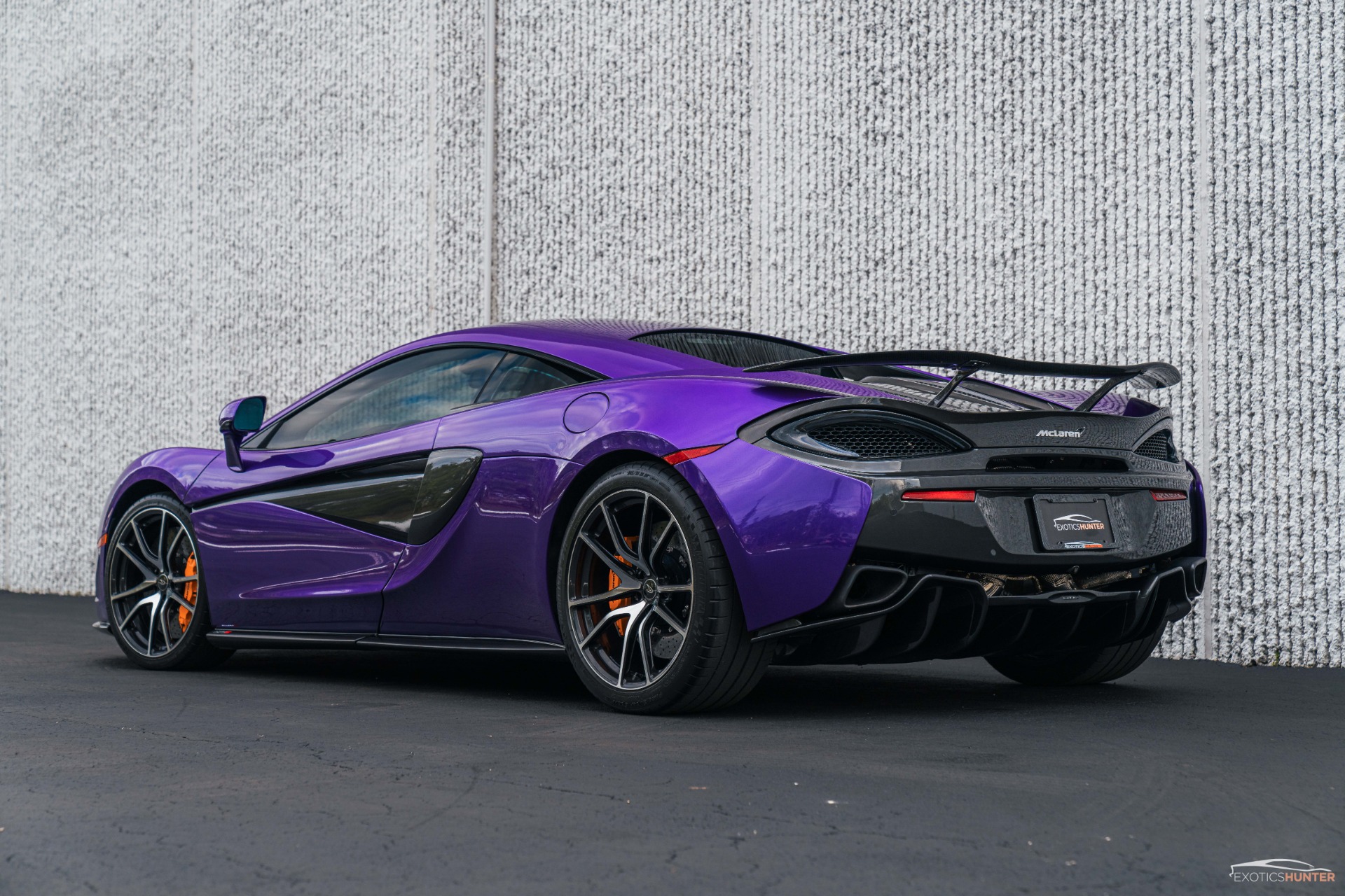Used 2016 McLaren 570S MSO Mauvine Blue, $222K MSRP, Front